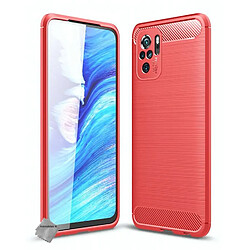 Htdmobiles Coque pour Xiaomi Poco M5s - housse etui silicone gel carbone + film ecran - ROUGE