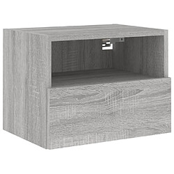 vidaXL Meuble TV mural sonoma gris 40x30x30 cm bois d'ingénierie