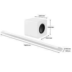 Barre de son 3.1.2 240w bluetooth blanc - hw-s801b/zf - SAMSUNG pas cher