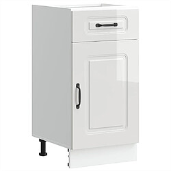 vidaXL Armoire de cuisine Kalmar blanc brillant bois ingénierie