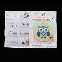 Avis 2 Sets Animal Punch Needle Kits avec Punch Embroidery Pen DIY Crafts - Hiboux