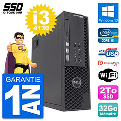 PC Dell Precision T1700 SFF Intel Core i3-4130 RAM 32Go SSD 2To Windows 10 Wifi - Occasion