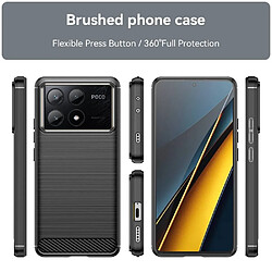 Htdmobiles Coque pour Xiaomi Redmi K70E 5G / Poco X6 Pro 5G - housse etui silicone gel carbone + film ecran - NOIR