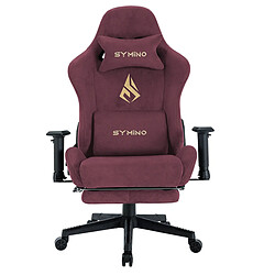 Vidaxl Chaise de bureau ergonomique symino MP Racing Seat Design 200 kg capacité portante chaise de jeu pivotante avec repose - pieds rouge 