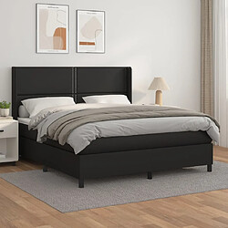 Maison Chic Lit Adulte - Lit simple Lit à sommier tapissier avec matelas moelleux - Meuble de Chambre - Noir 160x200 cm -MN64996