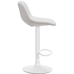 Acheter Non Tabouret de bar Camden velours blanc