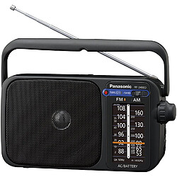 Panasonic radio portable FM AM sur secteur ou piles noir