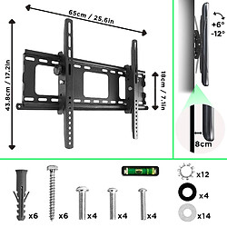 Avis Duronic TVB103M Support mural universel inclinable pour écran de télévision avec barre de sécurité ? 33 à 65 pouces / 83 à 165 cm