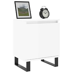 Avis Maison Chic Lot de 2 Tables de chevet - Tables de Nuit blanc 40x30x50 cm bois d'ingénierie