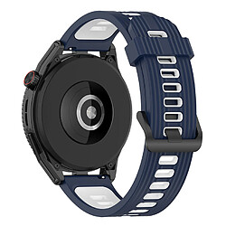 22MM Bracelet de montre rayé en silicone, Bracelet de montre, Accessoires pour Huawei Watch GT3 SE ( bleu blanc )