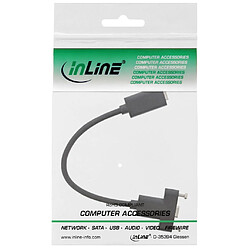 InLine® USB3.1 C femelle à femelle avec câble à bride de 0,2 m, noir