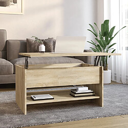 vidaXL Table basse Chêne sonoma 80x50x40 cm Bois d'ingénierie