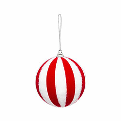 Sujet de Noël Boule La Piste 8cm Rouge & Blanc