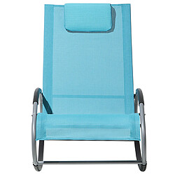 Acheter Beliani Chaise longue Métal Turquoise CAMPO