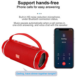 Universal Haut-parleur Bluetooth portable 40W Subwoofer Haut-parleur sans fil étanche extérieur avec microphone auxiliaire USB TF FM MP3 Music Center | Haut-parleur portable (rouge)