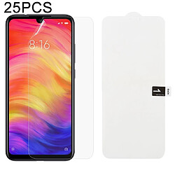 Wewoo Film protecteur de protection souple de 25 PCS avec d'hydrogel douxavec couverture en coton alcoolisé + carte à gratter pour Xiaomi Redmi Note 7