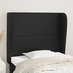 vidaXL Tête de lit avec oreilles Noir 83x23x118/128 cm Similicuir