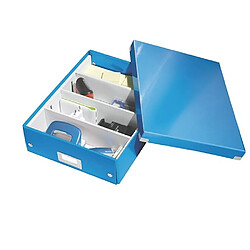 Boîte de rangement carton Leitz Click&Store Wow avec séparateurs H 10,5 x L 27,8 x P 36,8 cm bleue