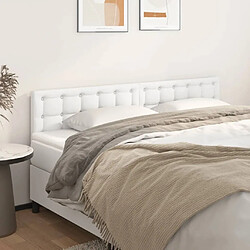 Maison Chic Lot de 2 Têtes de lit design Blanc pour chambre - Décoration de lit 100x5x78/88 cm Similicuir -MN91309