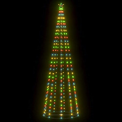 Avis vidaXL Arbre de Noël cône 330 LED colorées décoration 100x300 cm