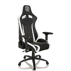 Chaise de Gaming / Chaise de bureau GAMEBREAKER SX 04 Tissu / Similicuir noir / blanc hjh OFFICE