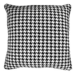 Housse de Coussin Imprimé Pied-de-Poule Ribe Kuatéh Noir et Blanc 60x60 cm