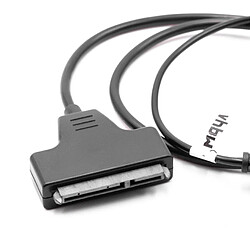 vhbw câble de raccordement SATA vers USB pour disque dur 2'5" HDD - Plug & Play, noir