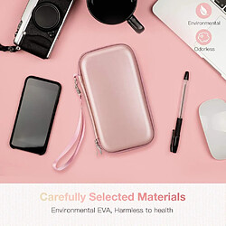 SANAG Housse Disque Dur Étui De Voyage Rigide , Housse De Protection Power Bank Anti-Choc Coque De Transport Pour Batterie Externe Poweradd/Yoobao/Kyoka Sac De Protecteur Eva Pour Câble/Casque-Or Rose pas cher