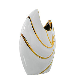 Vase Alexandra House Living Blanc Céramique 18 x 8 x 22 cm pas cher