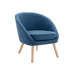 Avis Vente-Unique Fauteuil en tissu bleu LINDALE