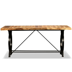 Avis Maison Chic Table de salle à manger,Table à dîner Bois de manguier brut 180 cm -GKD37792