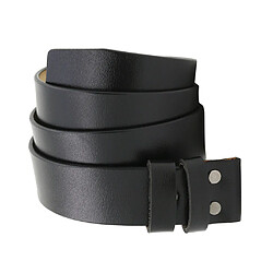 Acheter Ceinture En Cuir Sangle De Ceinture à Pression 1,5 '' (38 Mm) Large Ceinture Sans Boucle Noir