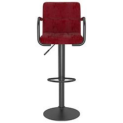 Avis vidaXL Tabourets de bar lot de 2 rouge bordeaux velours