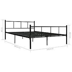 Acheter vidaXL Cadre de lit sans matelas noir métal 120x200 cm