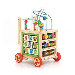 Trotteur pour Bébés Multi-Activités Montessori Robincool Corfù 33x33x45 cm en Bois Éco Développement Psychomoteur