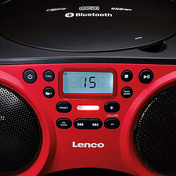 Avis Lenco Radio portable stéréo avec lecteur CD SCD-501RD Rouge-Noir