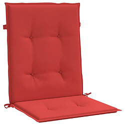 Acheter vidaXL Coussins de chaise de jardin à dossier bas lot de 6 rouge