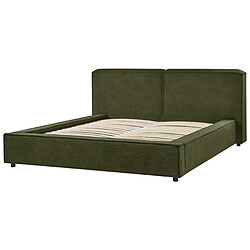 Acheter Beliani Lit double 160 x 200 cm en bouclé vert LINARDS