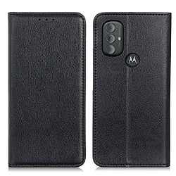 Etui en PU texture litchi, antichoc avec support noir pour votre Motorola Moto G Power (2022)