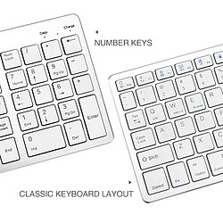 Clavier Sans Fil Bluetooth Pour Les Ordinateurs Portables Windows IOS Android Couleur pas cher