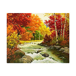 Acheter plein forage diamant peinture point de croix image quatre saisons arbre - automne