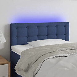 Maison Chic Tête de lit scandinave à LED,meuble de chambre Bleu 100x5x78/88 cm Tissu -MN61404