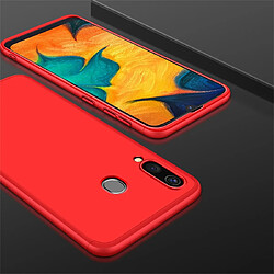 Wewoo Coque Rigide Étui pour PC à couverture intégrale à trois étages Galaxy A20 / A30 rouge pas cher