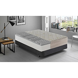 Materassi&Doghe Matelas 160x200 à mémoire de forme avec 5 cm de mémoire à 9 zones différenciées hauteur 25 cm modèle Roma