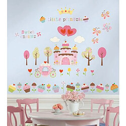 Thedecofactory CUPCAKE LAND - Stickers repositionnables thème gourmandise & princesse