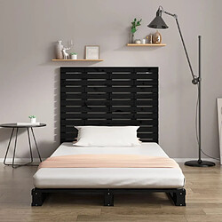 Avis Maison Chic Tête de lit scandinave,Meuble de chambre murale Noir 106x3x91,5 cm Bois massif de pin -MN71195