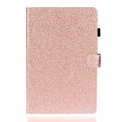 Wewoo Housse Étui Coque Pour iPad 10.2 / 10.5 Etui à rabat horizontal en cuir avec poudre de scintillement support et fente carte or rose