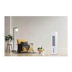 OCEANIC Ventilateur colonne OCEANIC - 70W - Hauteur 76.5 cm - 3,5L - 3 vitesses - Oscillant - Blanc pas cher