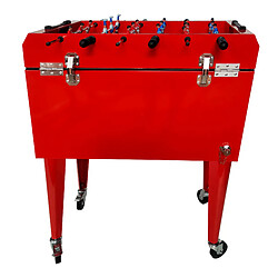 AXI Retro Cooler Rouge avec Babyfoot | Réfrigérateur de boissons mobile pour l'extérieur / le jardin | Glacière 76 litre pas cher