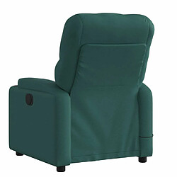 Acheter Maison Chic Fauteuil de massage inclinable,Fauteuil luxe de relaxation Vert foncé Tissu -MN90862